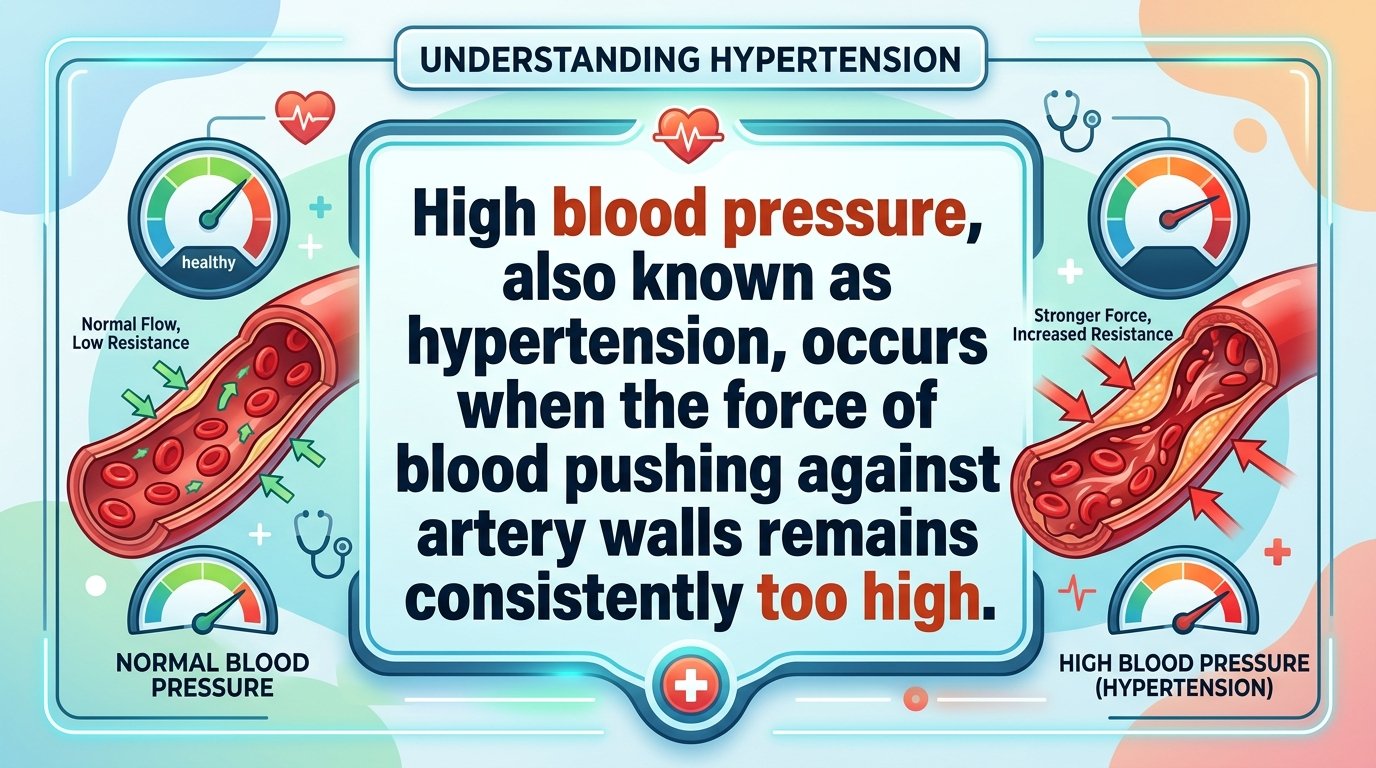 High blood pressure, also known as hypertension